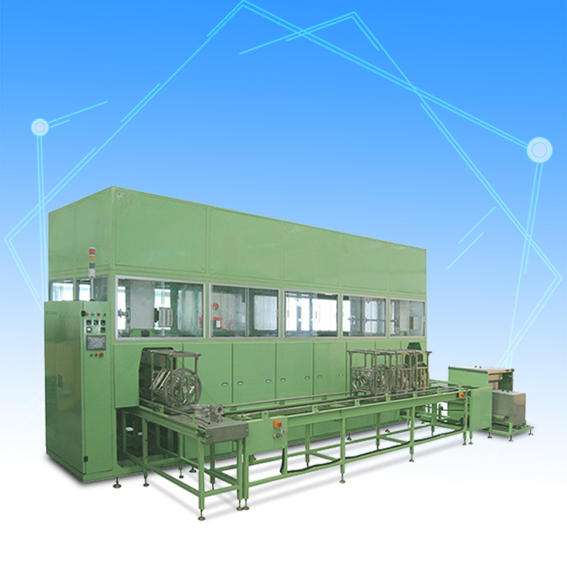 Automatic auto parts ultrasonic cleaning and drying machine